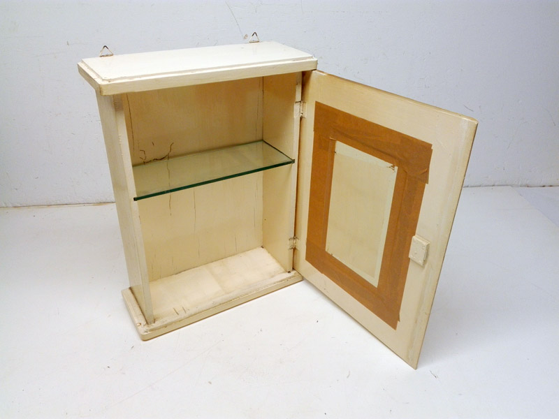 armario baño botiquin colgar madera 43.5x32.5x12 1u